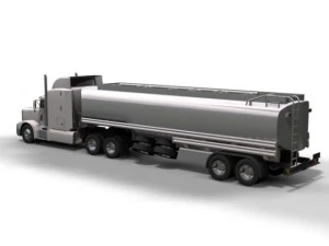 peterbilt with trailer and tank trailer 3D Model