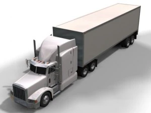 peterbilt with trailer and tank trailer 3D Model