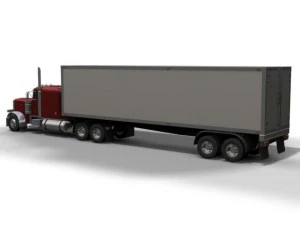 peterbilt 379 com reboque e reboque tanque Modelo 3D