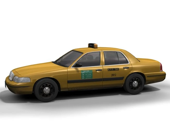 ny taxi ford crown victoria 3D Model .c4d .max .obj .3ds .fbx .stl .blend 