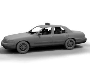 ny taxi ford crown victoria 3D Model