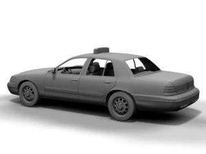 ny taxi ford crown victoria 3D Model