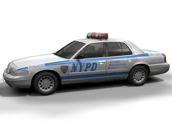 nypd ford crown victoria 3D Model .c4d .max .obj .3ds .fbx .stl .blend 