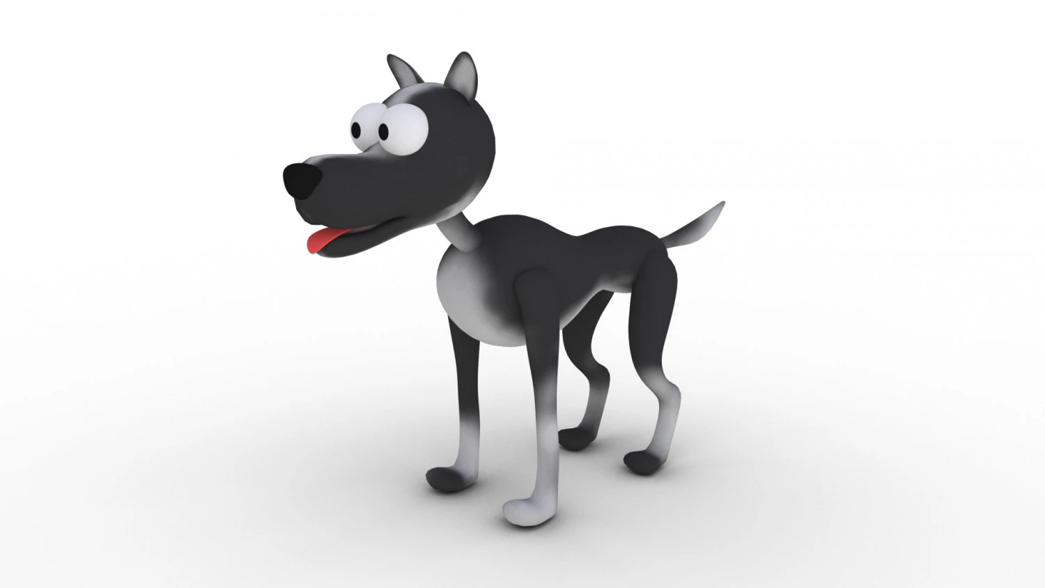 cartoon dog - rigged 3D Model .c4d .max .obj .3ds .fbx .stl .blend
