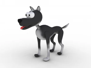 rysunkowy pies - sfałszowany Model 3D