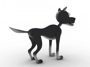 cartoon dog - rigged 3D Model