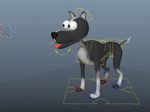 cartoon dog - rigged 3D Model