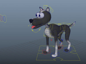 cartoon dog - rigged 3D मॉडल