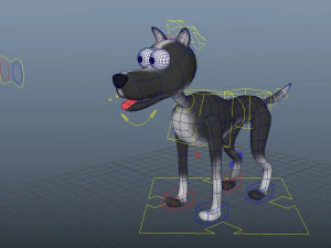 cartoon dog - rigged 3D Model