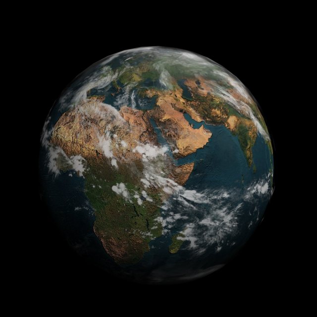 high quality earth 3D-Modell .c4d .max .obj .3ds .fbx .stl .blend 