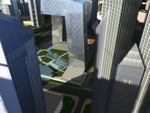 cctv building china 001 3D Model