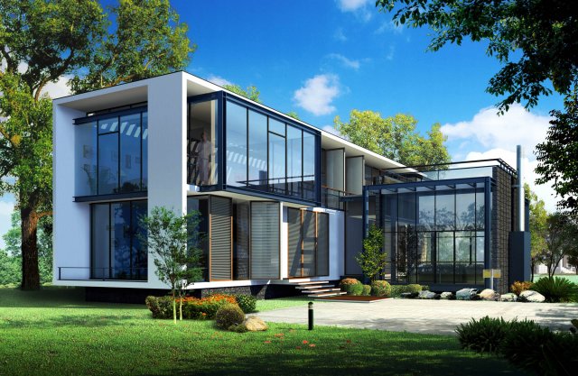 3d building 006 3D Model .c4d .max .obj .3ds .fbx .stl .blend 
