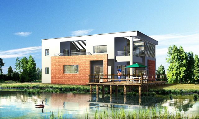 3d building 012 3D Model .c4d .max .obj .3ds .fbx .stl .blend 