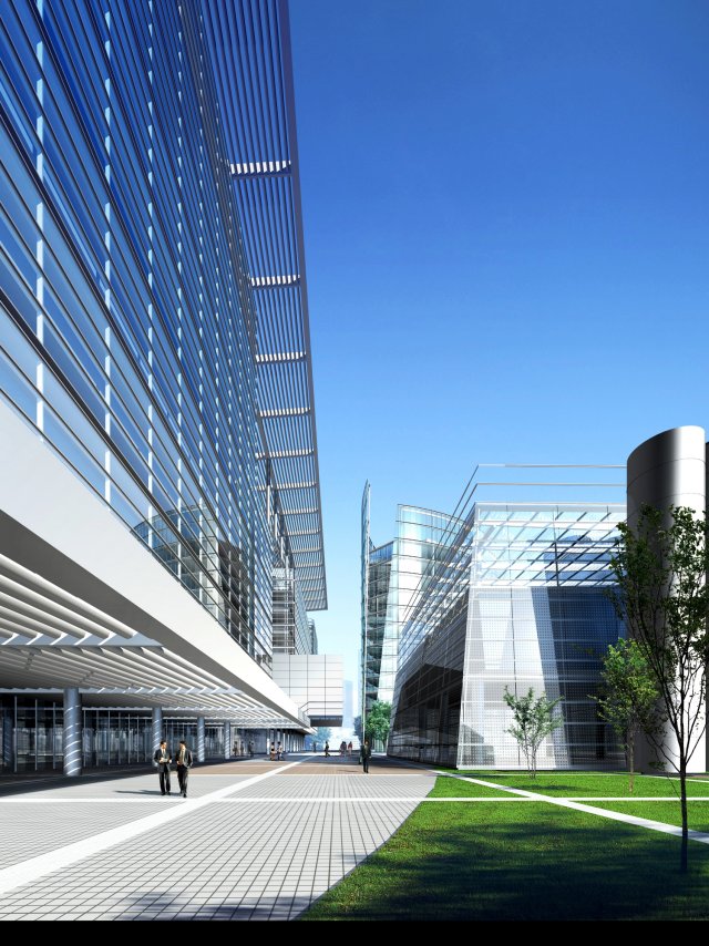 3d building 030 3D Model .c4d .max .obj .3ds .fbx .stl .blend 