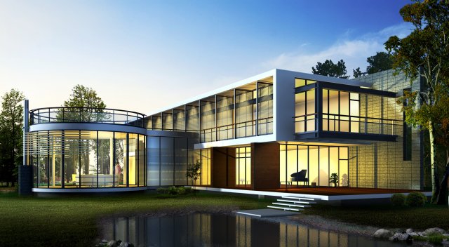 3d building 034 3D Model .c4d .max .obj .3ds .fbx .stl .blend 