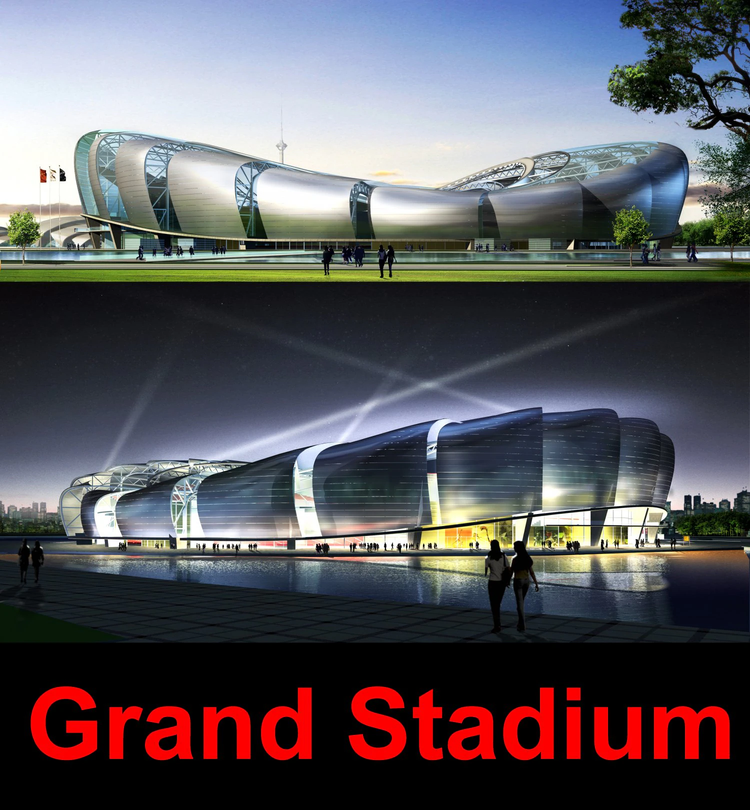 3d building 042 3D Model .c4d .max .obj .3ds .fbx .stl .blend