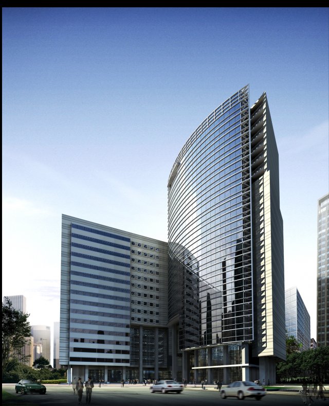 3d building 055 3Dモデル .c4d .max .obj .3ds .fbx .stl .blend 