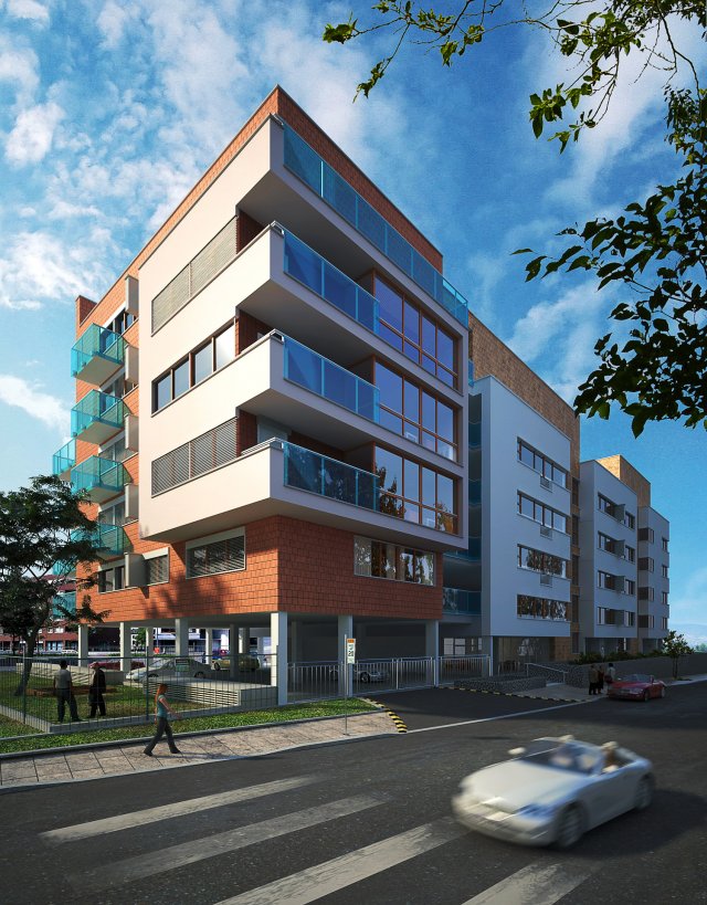 3d building 077 3D 모델 .c4d .max .obj .3ds .fbx .stl .blend 