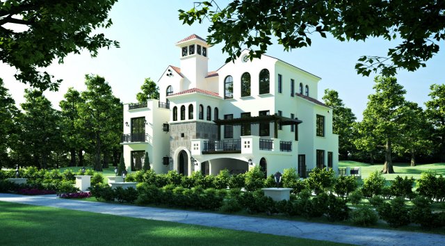 3d building 124 3D Model .c4d .max .obj .3ds .fbx .stl .blend 