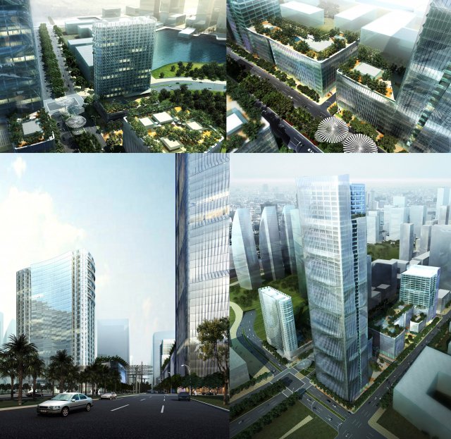 3d building 150 3D Model .c4d .max .obj .3ds .fbx .stl .blend 