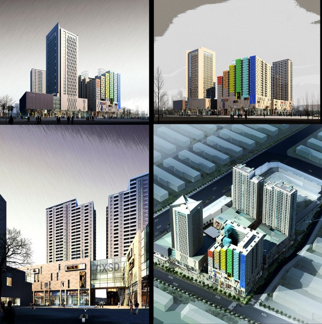3d building 175 Model 3D .c4d .max .obj .3ds .fbx .stl .blend 