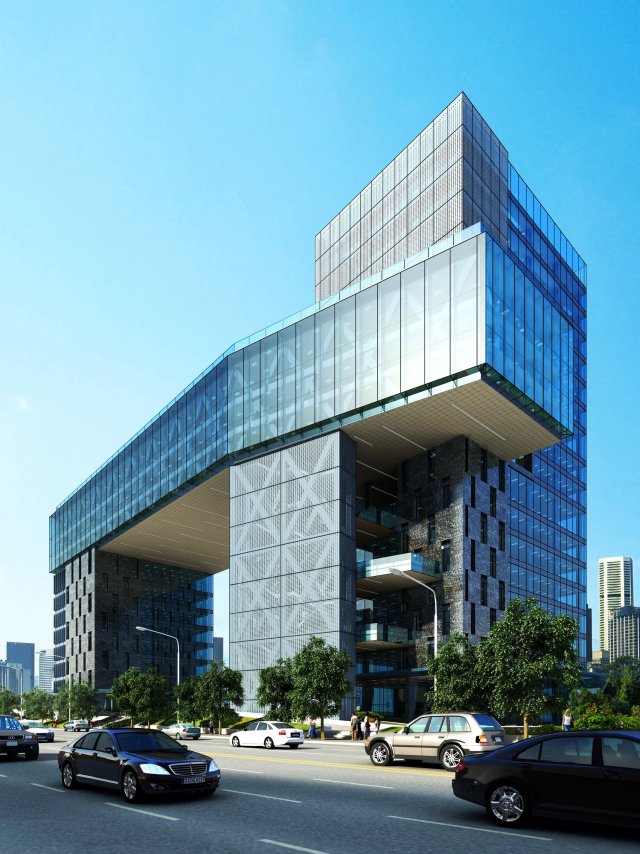 3d building 207 3D Model .c4d .max .obj .3ds .fbx .stl .blend 