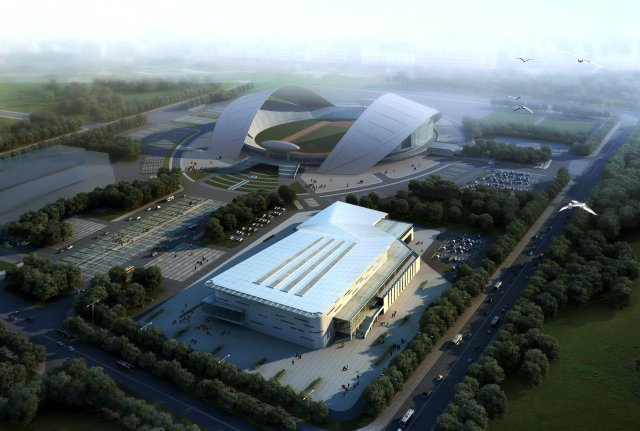 3d building 259 natatorium 3D Model .c4d .max .obj .3ds .fbx .stl .blend 