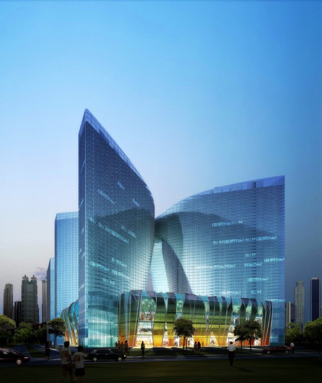 3d building 313 3D Модель .c4d .max .obj .3ds .fbx .stl .blend 