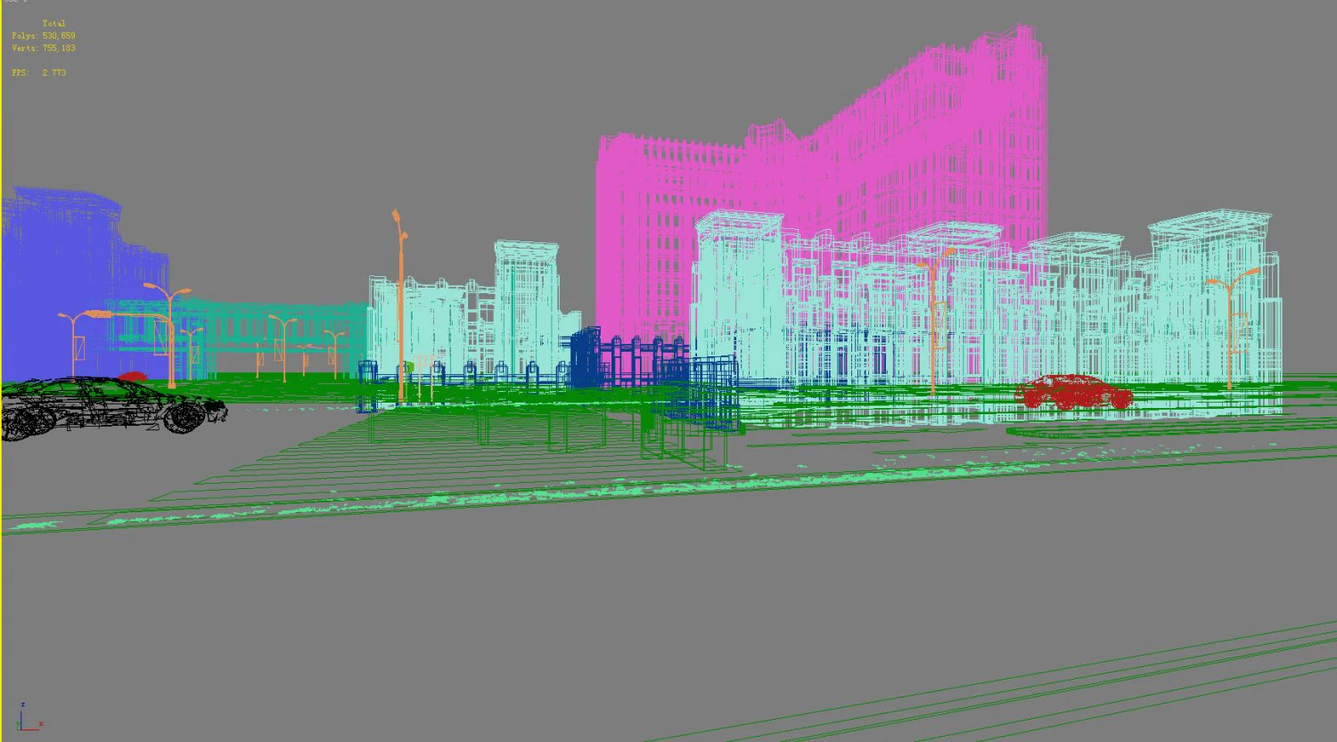 3d building 338 3D Model .c4d .max .obj .3ds .fbx .stl .blend 