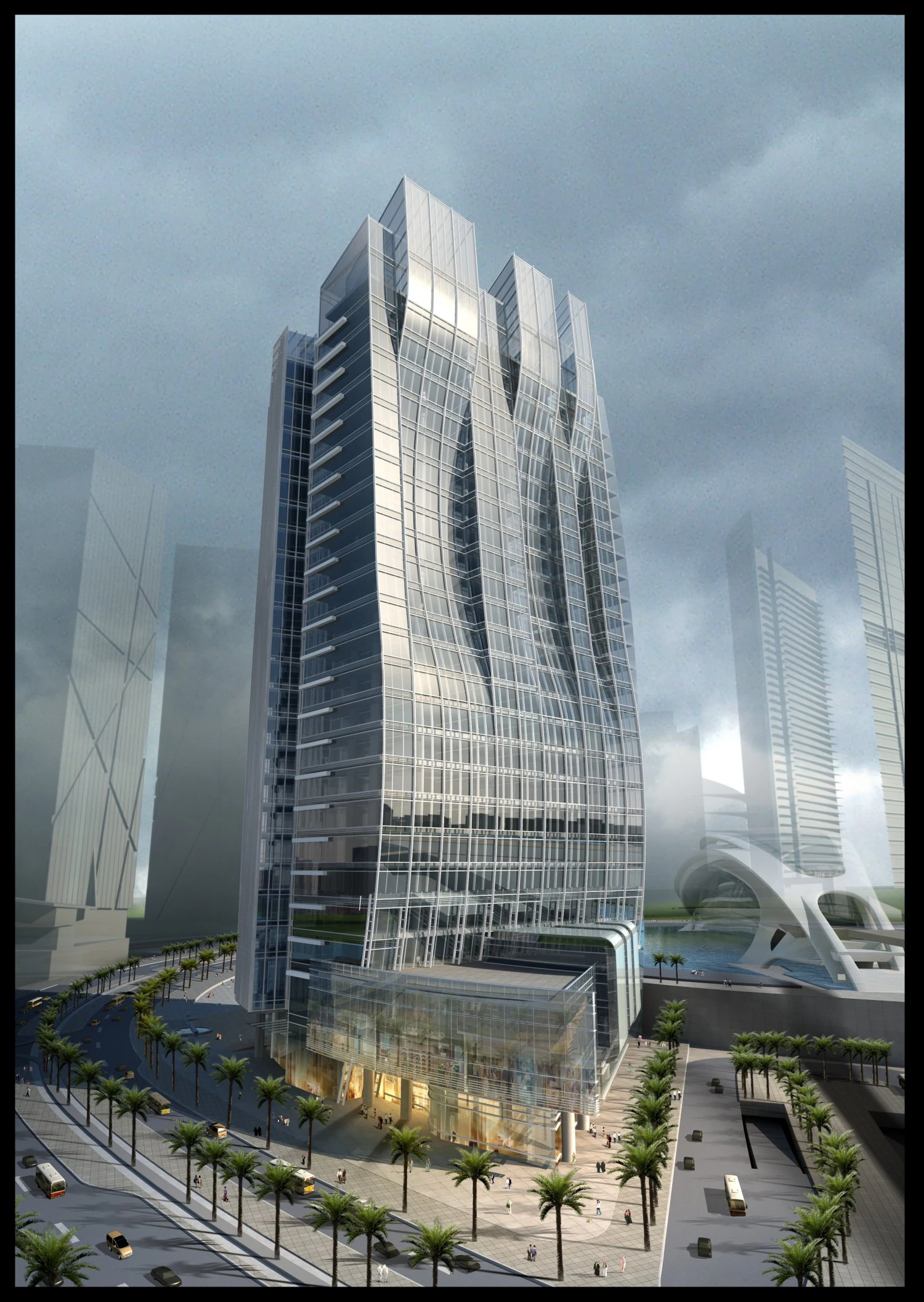 3d building 390 3D Model .c4d .max .obj .3ds .fbx .stl .blend 