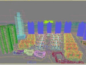 3d building 393 3D Model