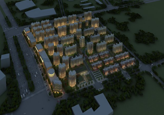 3d building 404 Modelo 3D .c4d .max .obj .3ds .fbx .stl .blend 