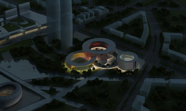 3d building 411 Modelo 3D .c4d .max .obj .3ds .fbx .stl .blend 