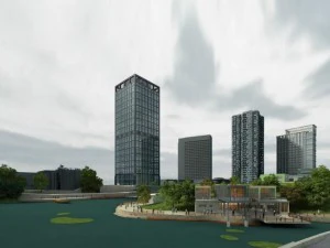 3d building 414 3D Model