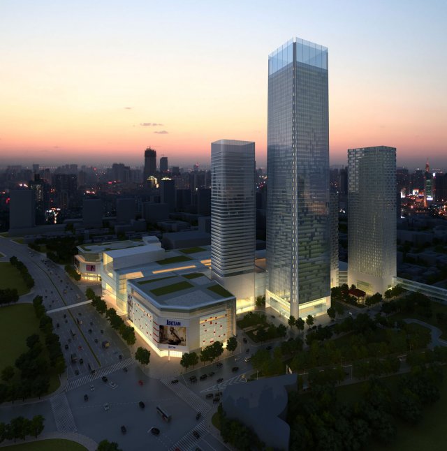 3d building 416 Model 3D .c4d .max .obj .3ds .fbx .stl .blend