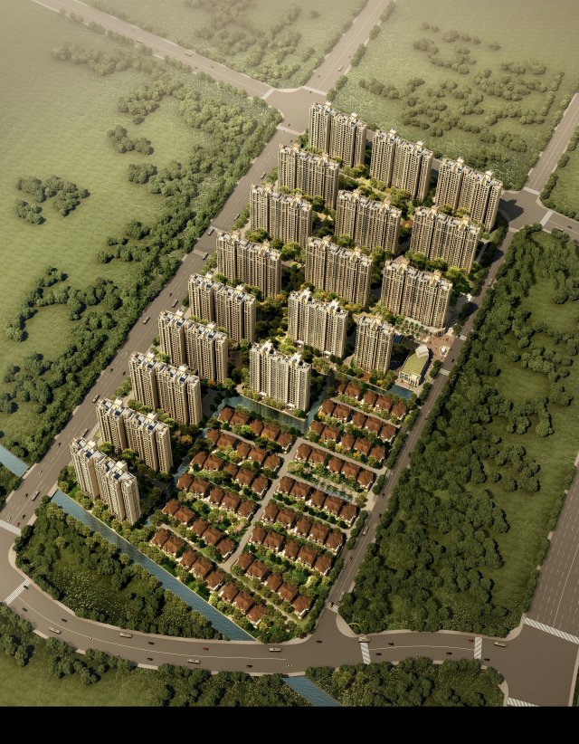 3d building 438 3D Model .c4d .max .obj .3ds .fbx .stl .blend 