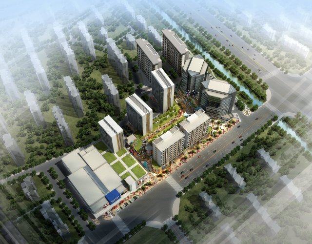 3d building 443 3D Model .c4d .max .obj .3ds .fbx .stl .blend 