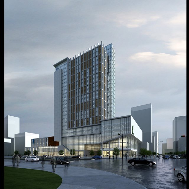 3d building 541 3D Model .c4d .max .obj .3ds .fbx .stl .blend 