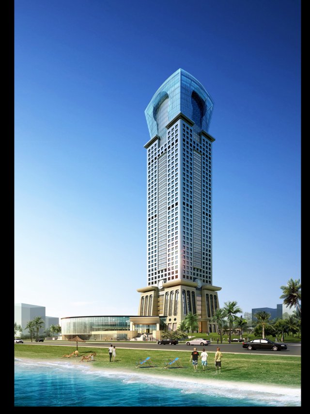 3d building 575 3D Модель .c4d .max .obj .3ds .fbx .stl .blend 
