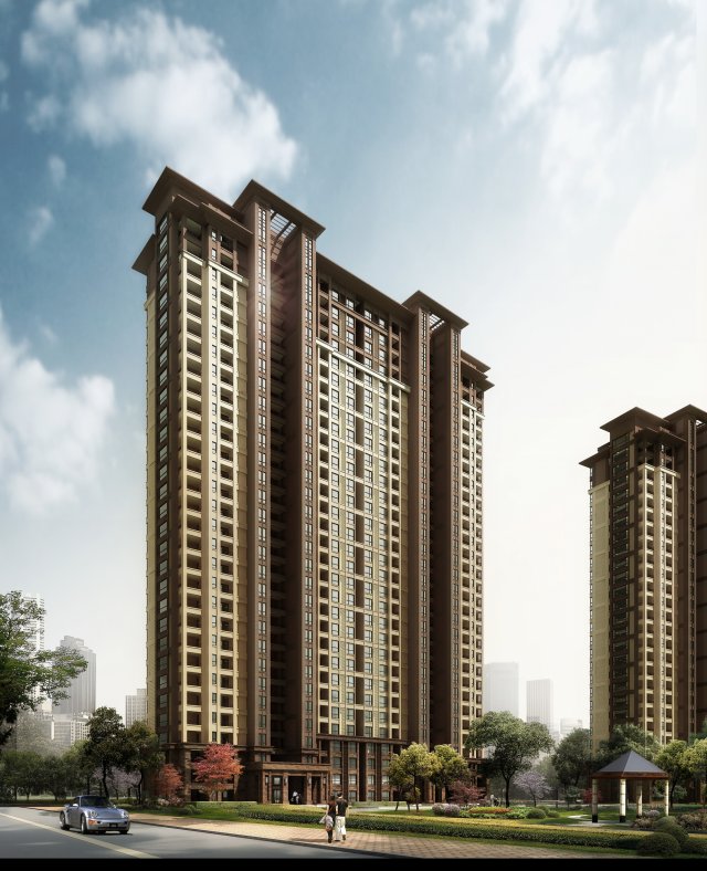 3d building 580 3D Model .c4d .max .obj .3ds .fbx .stl .blend