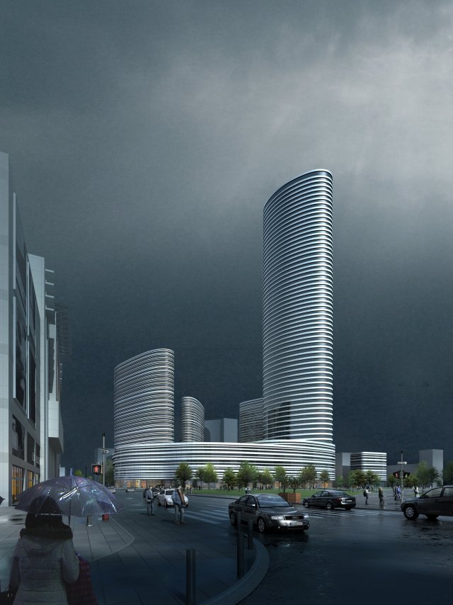 3d building 606 3D Model .c4d .max .obj .3ds .fbx .stl .blend 