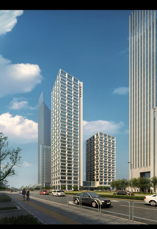 3d building 646 3D Модель .c4d .max .obj .3ds .fbx .stl .blend