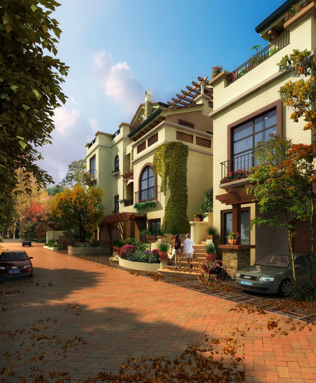 3d building 656 3D Модель .c4d .max .obj .3ds .fbx .stl .blend