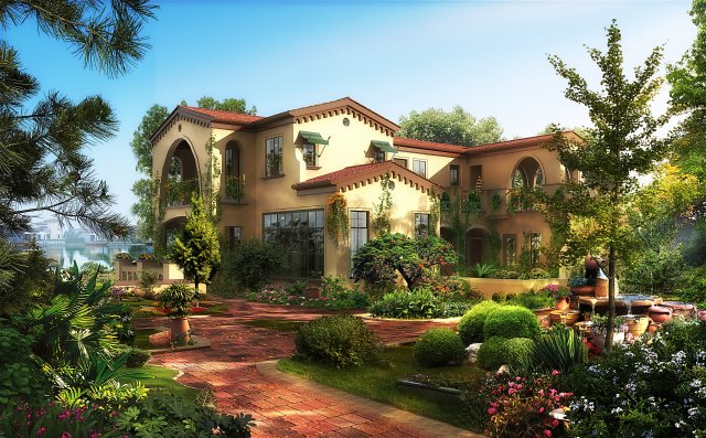 3d building 667 3D Model .c4d .max .obj .3ds .fbx .stl .blend 