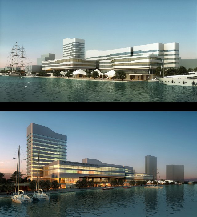 3d building 691 3D Modell .c4d .max .obj .3ds .fbx .stl .blend