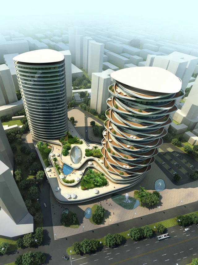 3d building 767 3D Модель .c4d .max .obj .3ds .fbx .stl .blend 