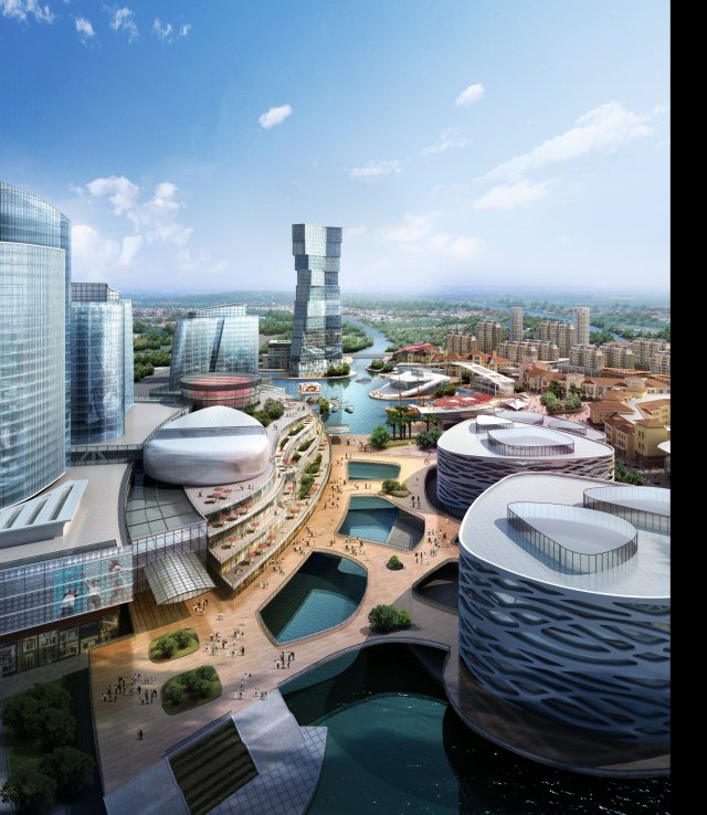 3d building 809 3D Модель .c4d .max .obj .3ds .fbx .stl .blend 