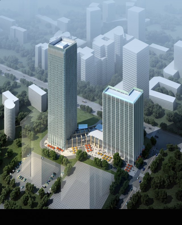 3d building 827 Model 3D .c4d .max .obj .3ds .fbx .stl .blend