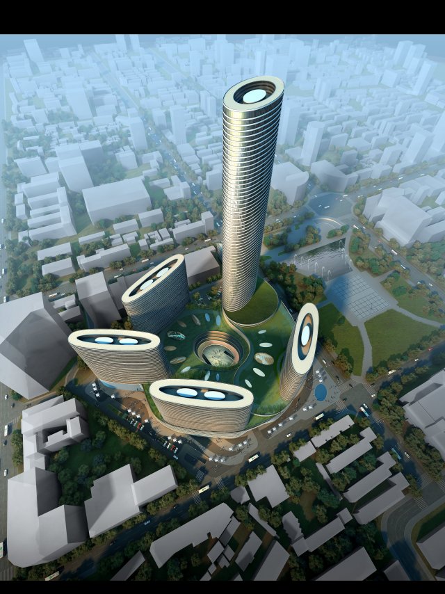 3d building 863 3D Model .c4d .max .obj .3ds .fbx .stl .blend
