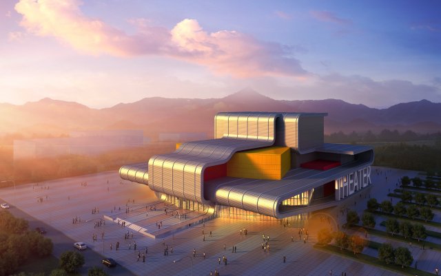 3d building 925 3D Model .c4d .max .obj .3ds .fbx .stl .blend